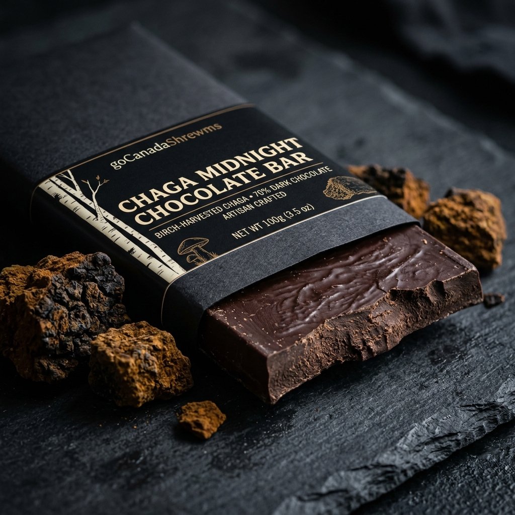 Chaga Midnight Chocolate Bar - Image 3